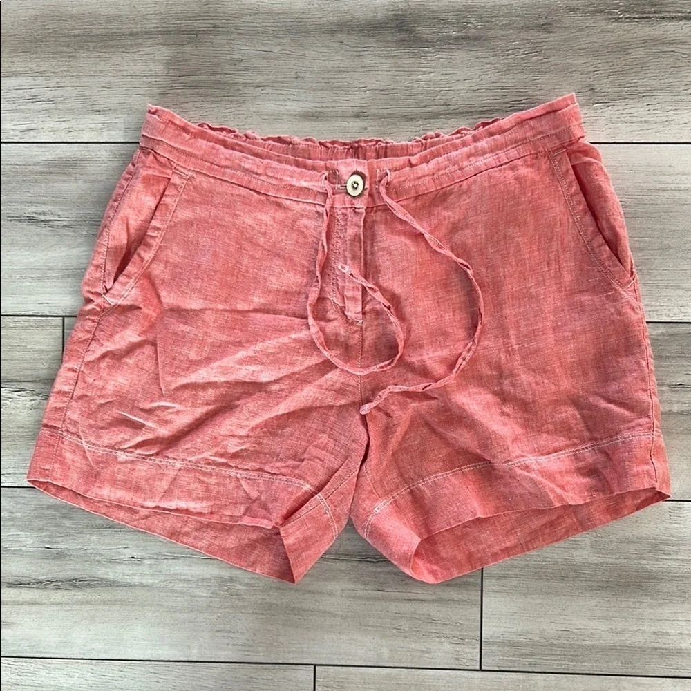 Tommy Bahama 100% Linen coral shorts size small